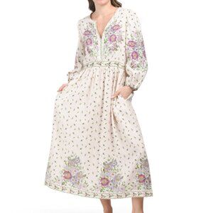 Floral linen blend Dress